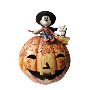 Jim Shore Disney Showcase Collection A Spellbinding Halloween Pumpkin Sculpture
